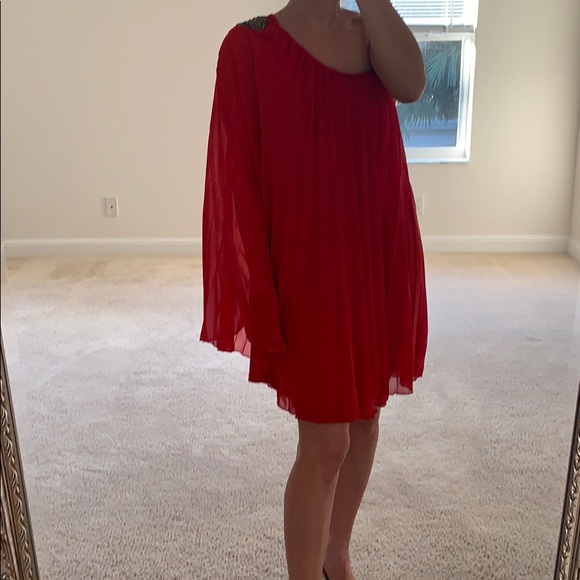 Jackie O red dress one shoulder size S - Picture 7 of 16